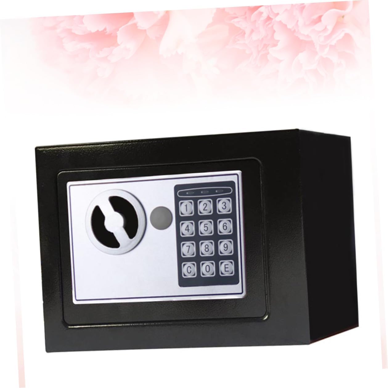 Didiseaon Digital Security Cabinet Safe Box Solid Steel Mini Safety Box with Programmable Keypad Lock and Emergency Override Key for Home Office Security Black