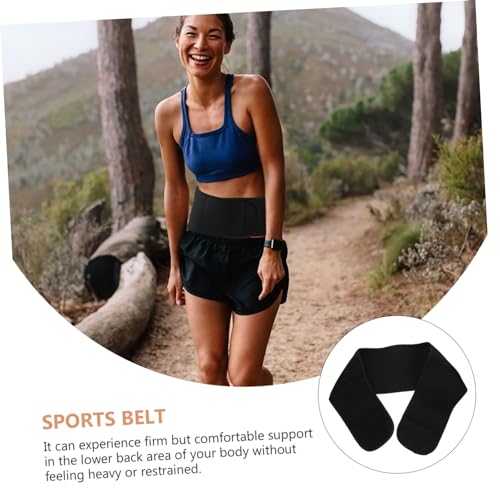 Faja deportiva de soporte lumbar y abdomen negro miniatura 5