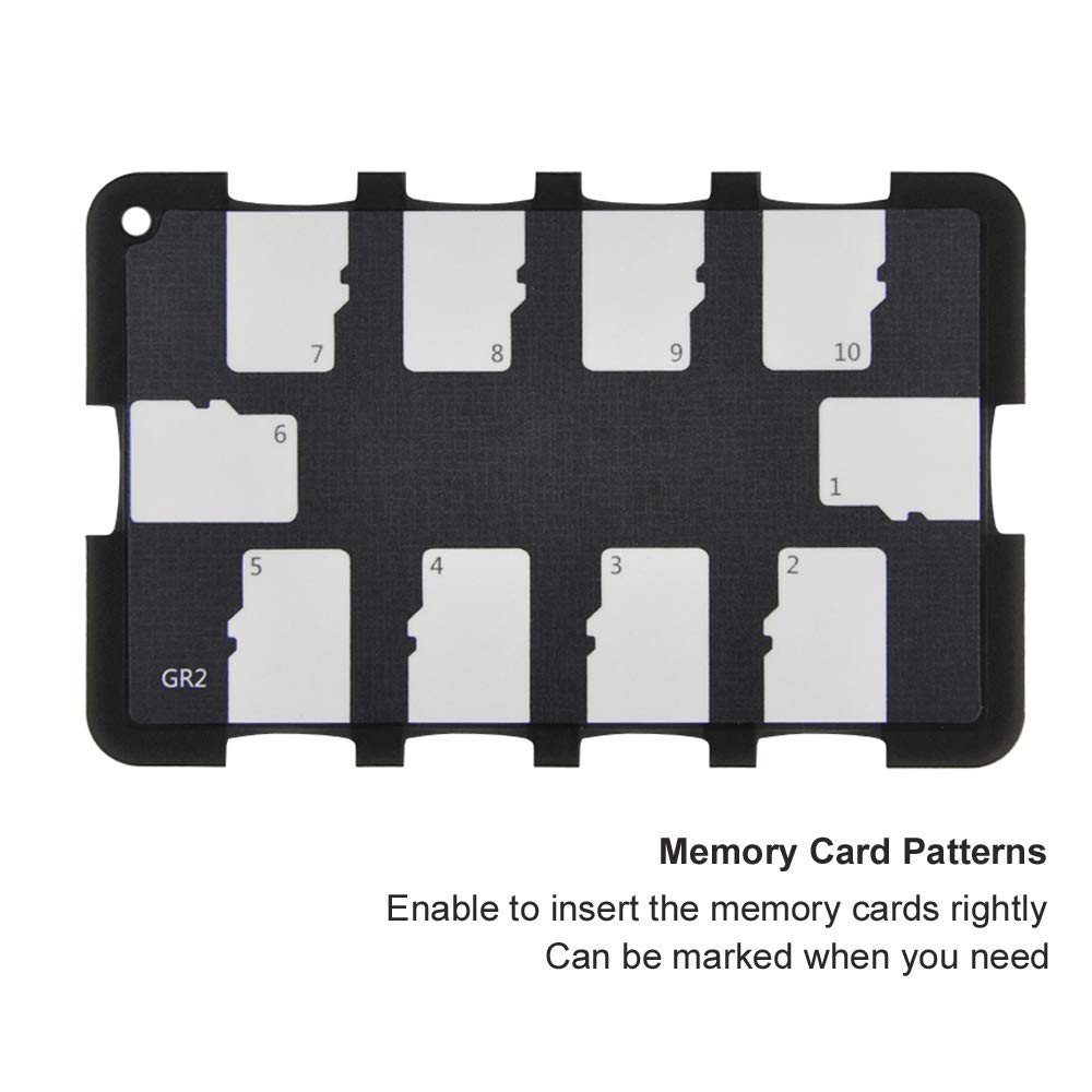JJC Porta Schede Memoria, Custodia Memory Card per 10 Schede Micro SD