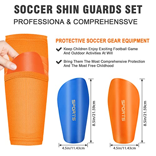 2 Pairs Soccer Shin Guards, Lightweight Eva Cushion To Protection Player Reduce Shocks And Injurie, Soccer Shin Guards For Kids Adults Protective Equipment #TOP1