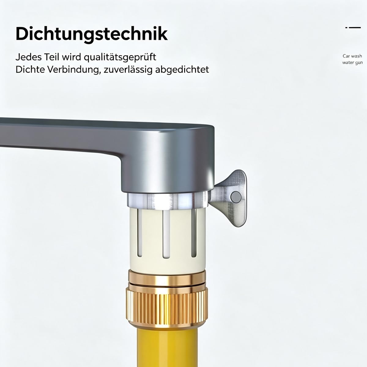 Spritzpistolen-Set, Variable Strahlarten, Autowäsche, Garten (Metall Gartenschlauch Set 20m)