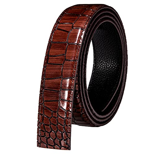 Dubulle Men's Belt Business Only Strap Replaceable Match Slide Buckle 35mm 1 3/8 Adjustable Cuttable Strap
