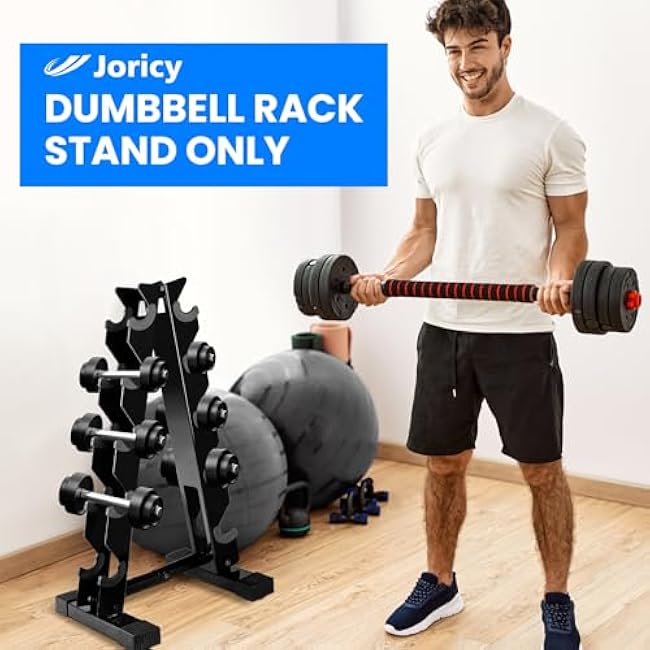 Dumbbell Weight Rack Stand Only - 260 LBS Weights Capacity, A-Frame Dumbbell Weight Rack Dumbbells Storage Racks for Dumbbells Weights Organizer Stand for Home Gym, Black