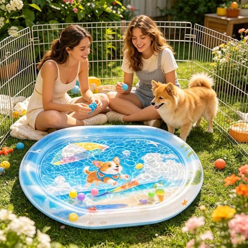 Tapis d'eau chat rafraîchissant gonflable pour éviter le coup de chaleur - 4