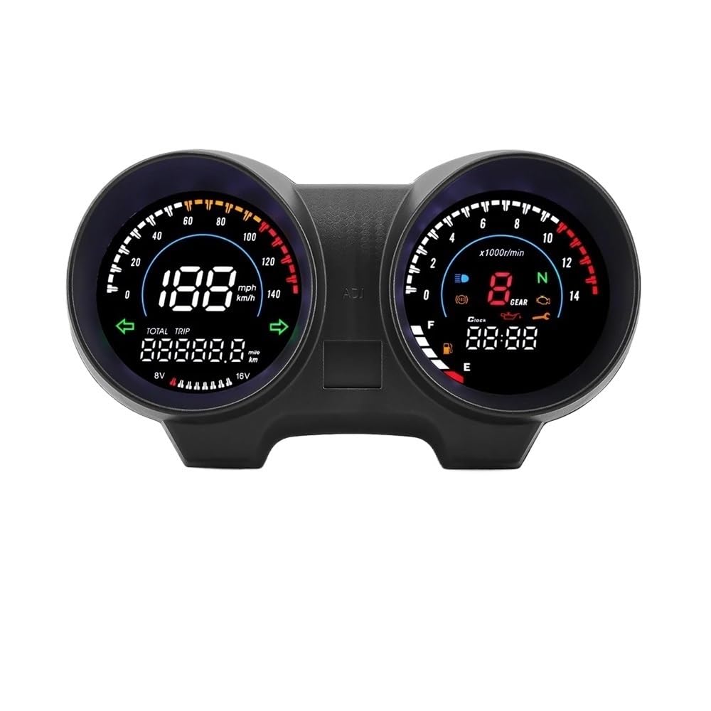 Moto Compteur kilométrique Compteur De Vitesse De Moto Tableau De Bord Numérique Compteur De Vitesse De Moto LED pour Titan 150 pour CG150 Fan150 2010 2012