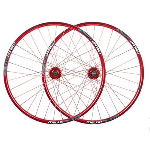 Mountainbike Laufradsatz 26 Zoll MTB Fahrradfelgen Aluminiumlegierung Doppelwandfelge Scheibenbremse Abgedichtete Lager 7-10 Geschwindigkeit (Color :