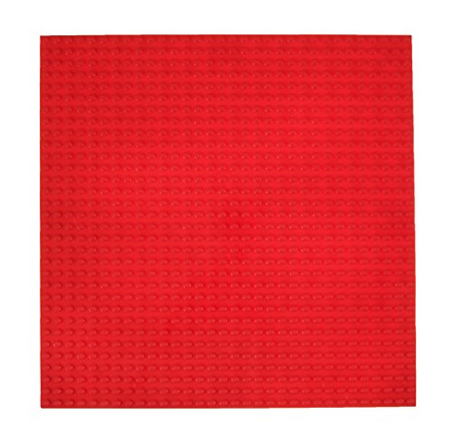 Strictly Briks Stapelbare Premium-Bauplatte - mit Allen großen Marken kompatibel - 10 x 10 (25,4 x 25,4 cm) - Rot