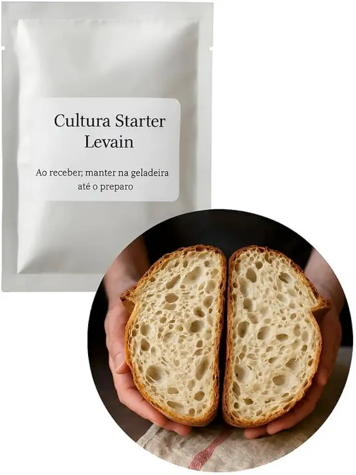 Levain Fermento Natural e Orgânico - Pães e Massas