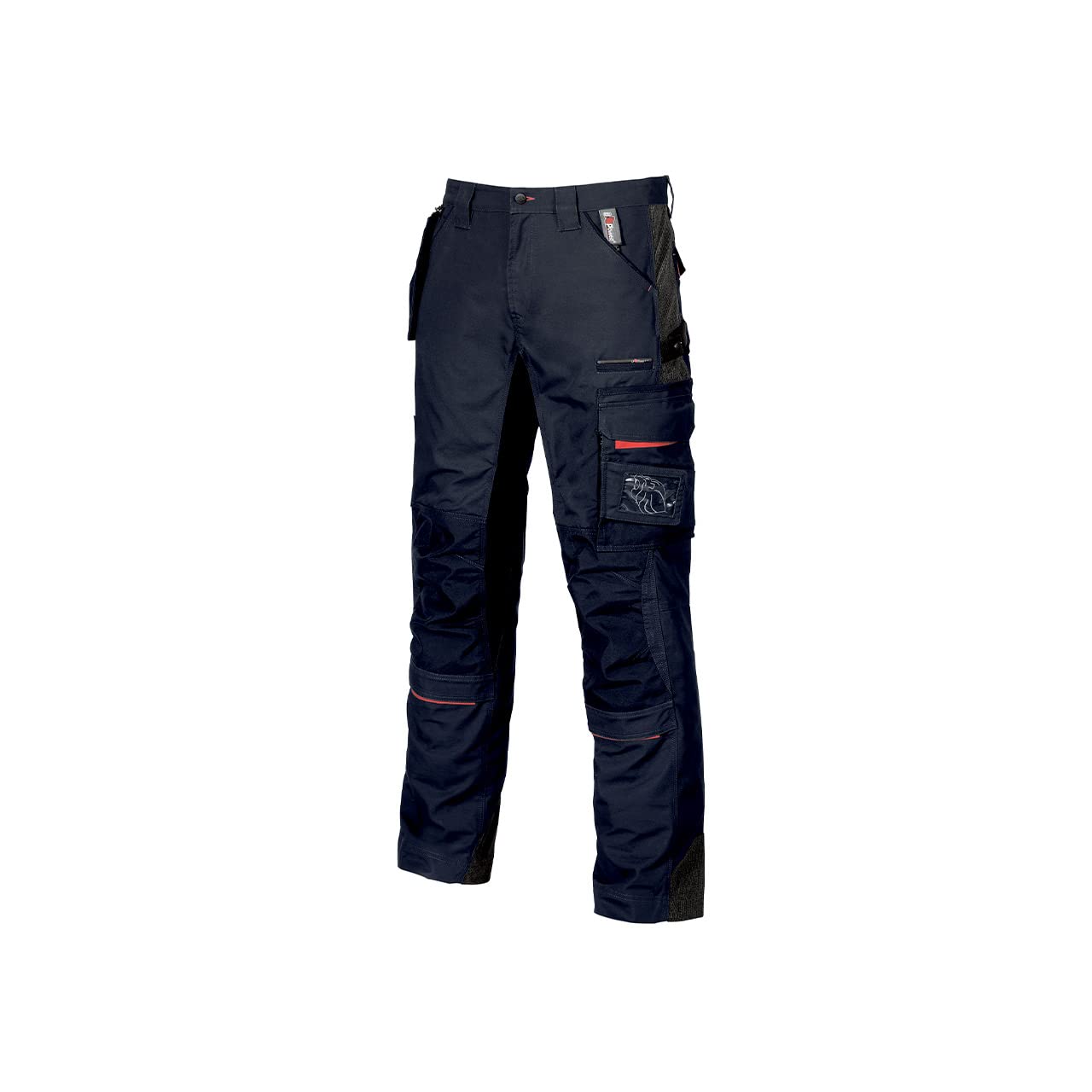 U-Power Race, Men's Work Trouser, Elastic Waist Cargo Pant, with Knee Pad Pockets, Multi-Pocket, Comfortable Fabric, Heavy Duty Durable Outer Wear (Deep Blue 44)