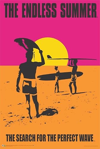 Endless Summer - Póster de luz negra con licencia oficial, no flocado, 24 x 36 pulgadas