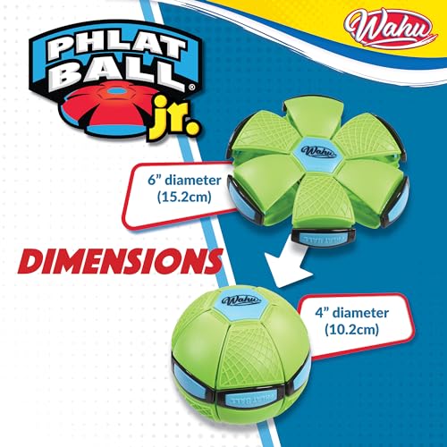 Wahu Phlat Ball Junior (Grün), Frisbee Scheibe und Ball für Kinder ab 5 Jahren, Fliegender Outdoor-Spielzeug Handball