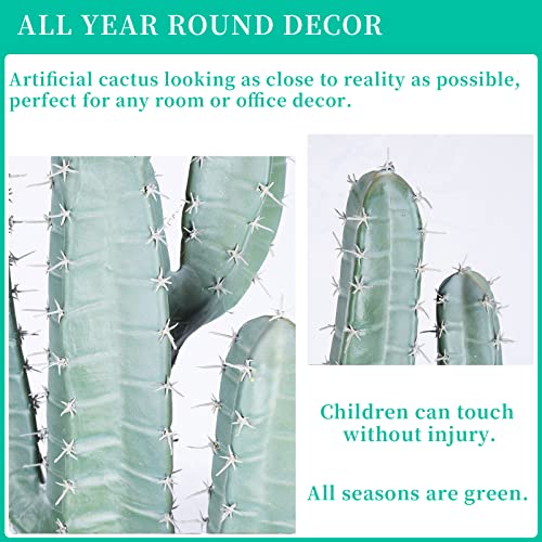 Ruwenus Artificial Cactus 3.3Ft（39"） Tall Fake Big Cactus Plants Faux Cacti Saguaro With Planter For Indoor Outdoor Home Office Shop Garden Decoration #TOP2