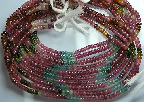 Pierre tourmaline rose 4mm en fil de 14" pour réparer et créer
