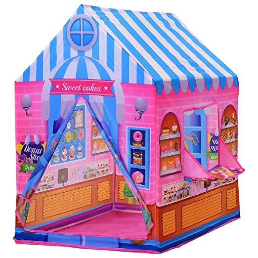 VIDGY Doll House Jumbo Big Size Extremely Light Weight Water Proof Kids Play House Tent Theme Toy Home for 10 Year Old Girls and Boys- Multi Color