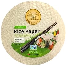 Four Elephants Premium Extra Large Spring Roll Rice Paper Round Wrappers 12 oz Non-GMO Verified 25 CM 2