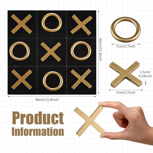 Tablero de Juego Tic Tac Toe de Madera 30x30 cm miniatura 2