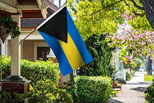 Danf Bahamas Flag 3X5 Ft Thick Polyester, Fade Resistant, Brass Grommets, Canvas Header, Double Sided Bahamian Caribbean National Flags 3 X 5 Feet #TOP3