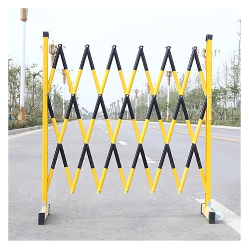 JYBNBBE Telescopic Traffic Fence Folding Portable Scissor Gate,Barricade gateExpandable Barricade, Expandable Barricade with Casters, Folding Industrial Mobile Barrier, Flexible,Black-47x39in