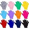 Glooarm 12 pares de guantes de invierno para niños pequeños, dedos completos, elásticos, cálidos, a granel, para niños y niñas