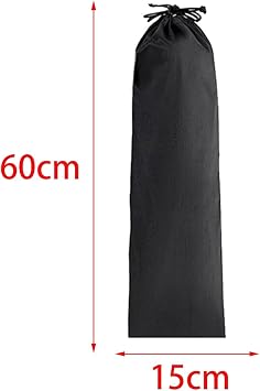 Storage Bag Nylon Drawstring Bags for Other Equipment Tripods Trekking Poles 15x60cm,Black