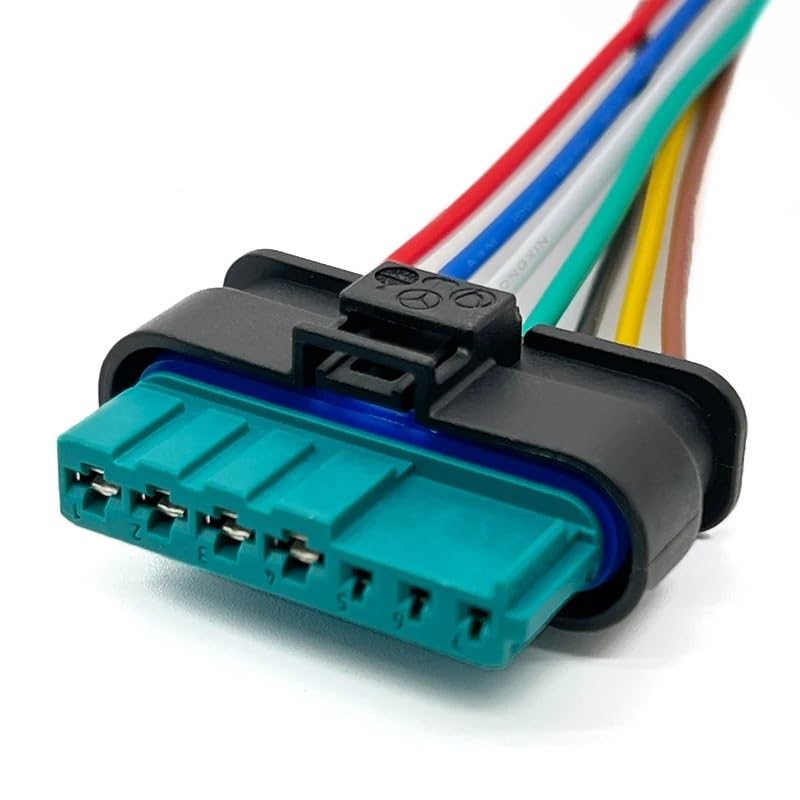 7 Pin Car Oil Pump Plug Gasoline Filter Waterproof Wire Harness Connector Sheath Terminal Suitable A1715450128(1 Pc)