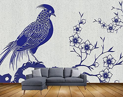 Beibehang Exclusive BRZ0684 Beautiful Aesthetic Flowers Birds HD 3D Wallpaper(152 cm x 121 cm)