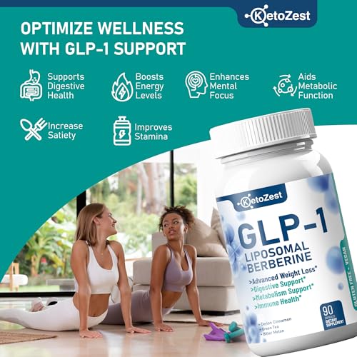 GLP-1 Weight Loss Support Supplement - 15-in-1 GLP1 Booster for Support Weight Management Appetite Suppressant Fat Burn for Women Men - with Liposomal Berberine HCl Bitter Melon Citrus - Image 3