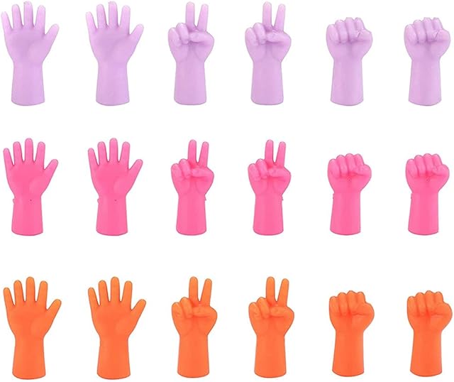 GZGXKJ 18 Pcs Needle Caps 2 Sizes Knitting Needles Point Protectors Rubber Knit Needle Tip Cover Caps Rock Paper Scissors Needles Point Stoppers for Knitting Crochet(Three Colors)