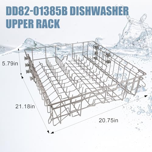 Image of DW80R2031US /DW80M2020US Upper Rack Compatible with Samsung Dishwashers | Fits DW80N3030US, DW80N3030UB, DW80N3030UW, DW80R2031UG, DW80R2031UW. Part numbers: DD82-01385B. (21.6 inch x 20.8 inch)