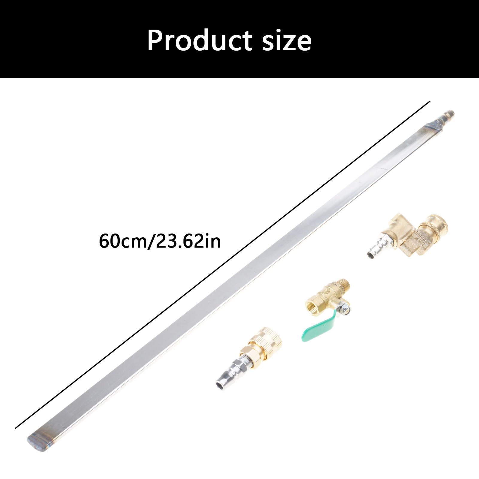 Dispositivo de limpieza de radiador de 60 cm con boquilla de ventilador de 6 orificios y conexión rápida de 180 grados para limpiadores de alta presión