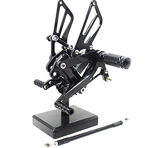 Krace Motorcycle Rearsets Fit For Kawasaki Ninja Zx6R Zx9R 1999-2002,Zzr600 2005-2008 Foot Pegs Rear Set Footrests Brake Shift Pedals Fully Adjustable Foot Boards #TOP4