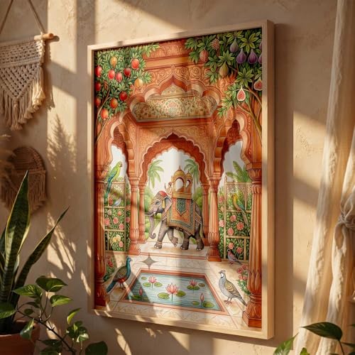 Image of kotart Traditional Art Wall Painting Home Decoration With Frame For Living Room Bed Room Hotel Wall Decor Digital Reprint Engineered Wood (19x25 inch)