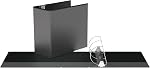 Easyview Premium Angled D-Ring 5-Inch Binders with Clear-View Covers, Customizable 3-Ring Binders for School, Office, or Home, Pack of 1, White