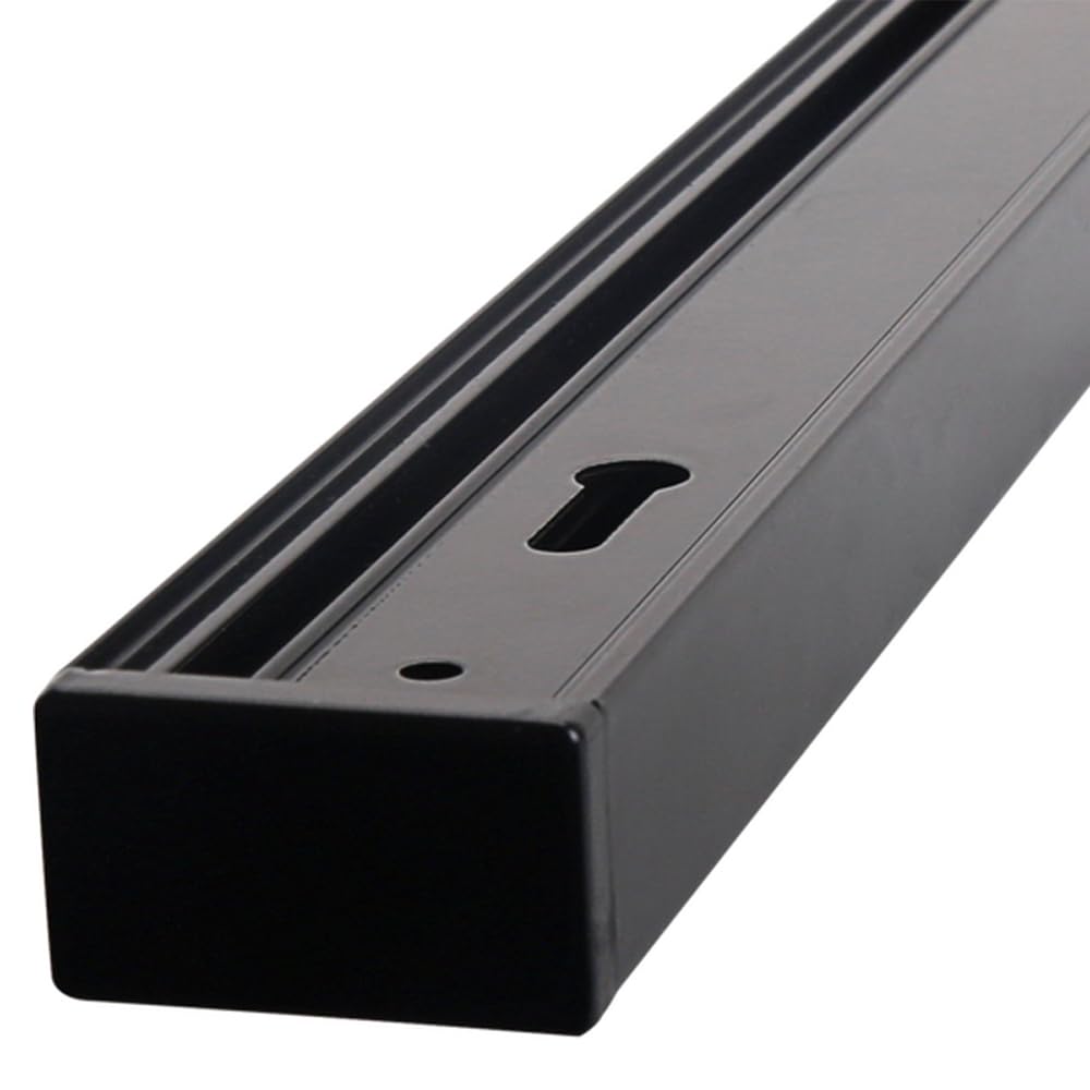 Qub Focus – Système d’éclairage LED monophasé – 2 rails de 1m (200cm) – 3 luminaires – noir – design moderne – pour salon, chambre, cuisine, salle à manger