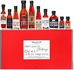 Thoughtfully, Hot Sauce Ensemble de cadeaux de défi, y compris 10 les niveaux de Spicy pour un défi de sauce chaude, 10