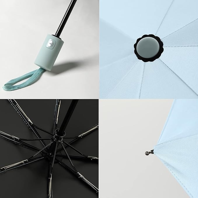Image of TEKCOOL Umbrella, UV Big Size Umbrella for Sun Protection Rain Windproof Strong Large 3 Fold For Men Women Kids Boys Girls Perfect & Stylish Windproof & Compact''