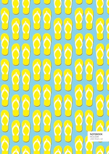 Holiday Notebook - A4: (Blue Sky Yellow Edition) Fun notebook 192 lined pages (A4 / 8.27x11.69 inches / 21x29.7cm)