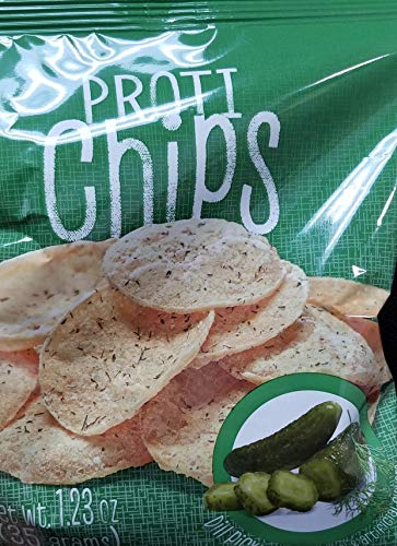 Proti-Fit - Dill Pickle Proti Chips - High Protein - High Fiber - Low Calorie - Low Fat - Healthy Snack Chips - 7 Single Serving Bags