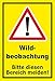 Produktbild Melis-Folienwerkstatt Schild Wild-beobachtung - 60x40cm - Bohrlöcher - 3mm Aluverbund  20 VAR S00359-107-C