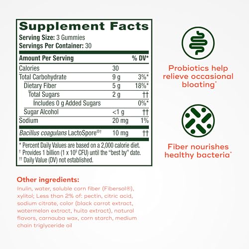 Align Probiotic, Probiotics + Fiber Gummies, Probiotics Help Relieve Occasional Bloating*, Fiber Helps Support a Healthy Digestive System*, #1 Doctor Recommended Probiotic Brand‡, 90 Gummies - image 7