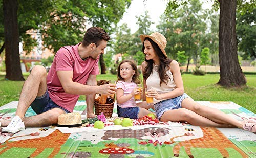 Dravizon Double Sided Water Proof Baby Play Mat for Crawling Kids Play Mats for Floor Playing Mat for Babies Large Size