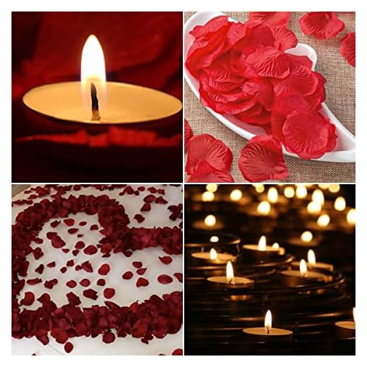 Kit Surpresa Romântica 400 Pétalas 6 Velas Dia Dos Namorados