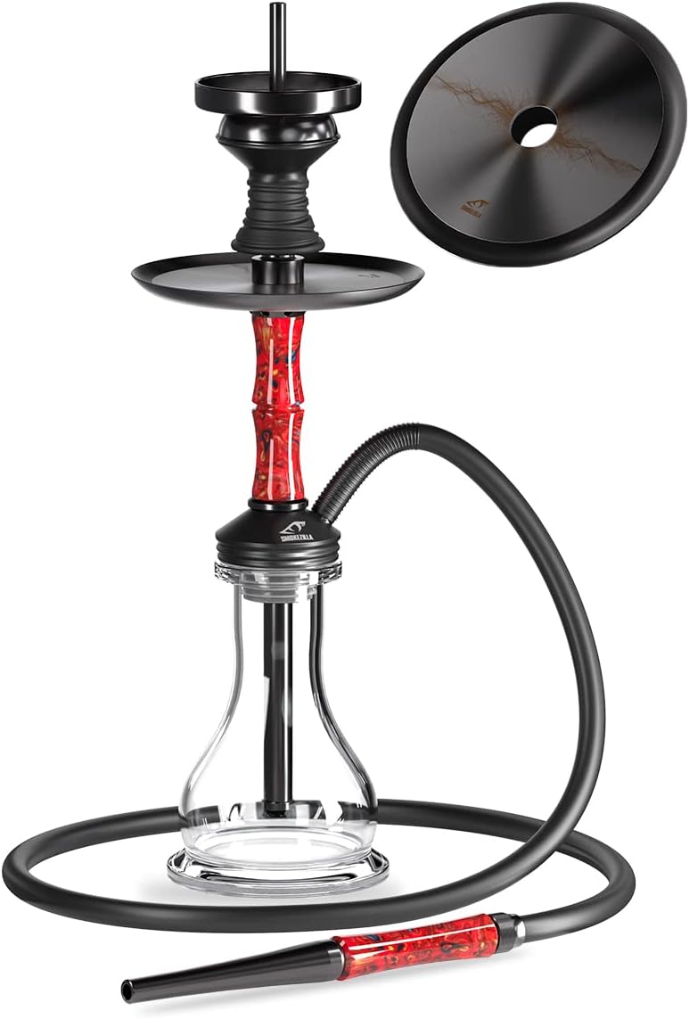 Smokezilla Soran Edelstahl Gun Metal (Scarlet) wasserpfeife shisha