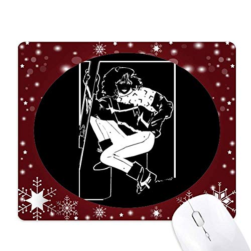 Tapis de souris ski de fond en cadeau pour fan de sport d'hiver