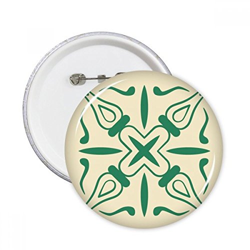 Motif rond vert Talavera : grand badge pour égayer votre veste en jean