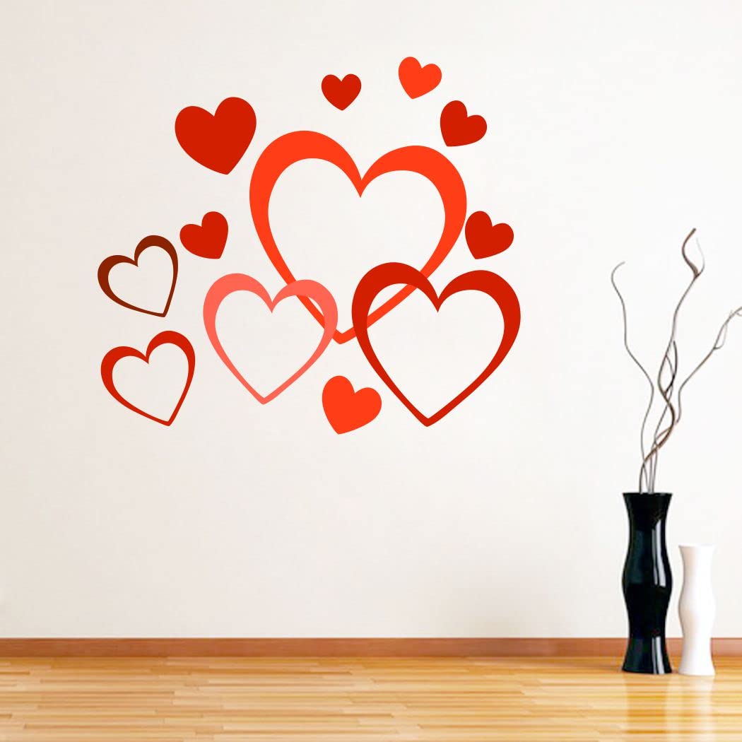 Arts Cafe Love Heart Design Wall Sticker Size - (42 * 37) cm - (ACC0204L) (B0D14X3MJP) Amazon Price History, Amazon Price Tracker