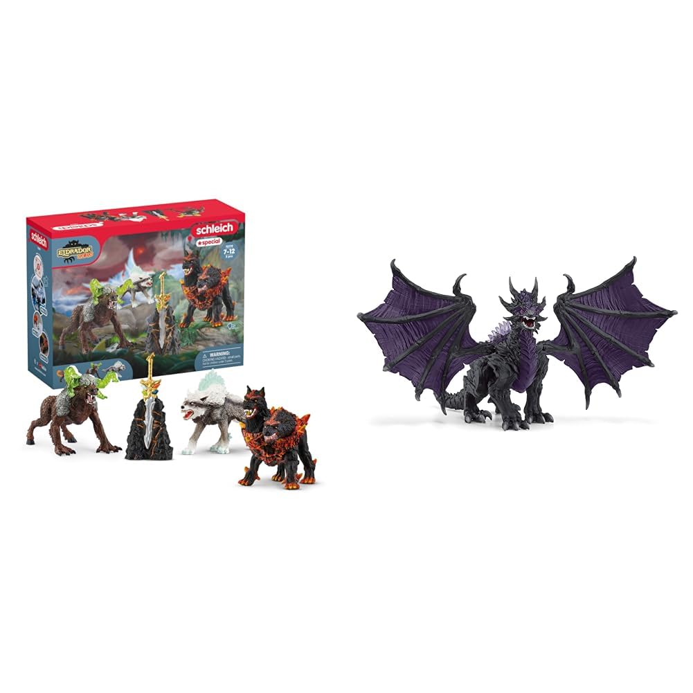 SCHLEICH ELDRADOR Creatures 72179 Monster Actionfiguren Set & ELDRADOR Creatures 70152 Schattendrache
