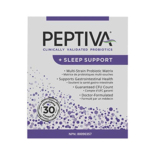 Peptiva 26 Billion CFU Probiotic and Sleep Support – Clinically Validated Multi-Strain Probiotic – Lactobacillus and Bifidobacterium, Melatonin – 30 Count
