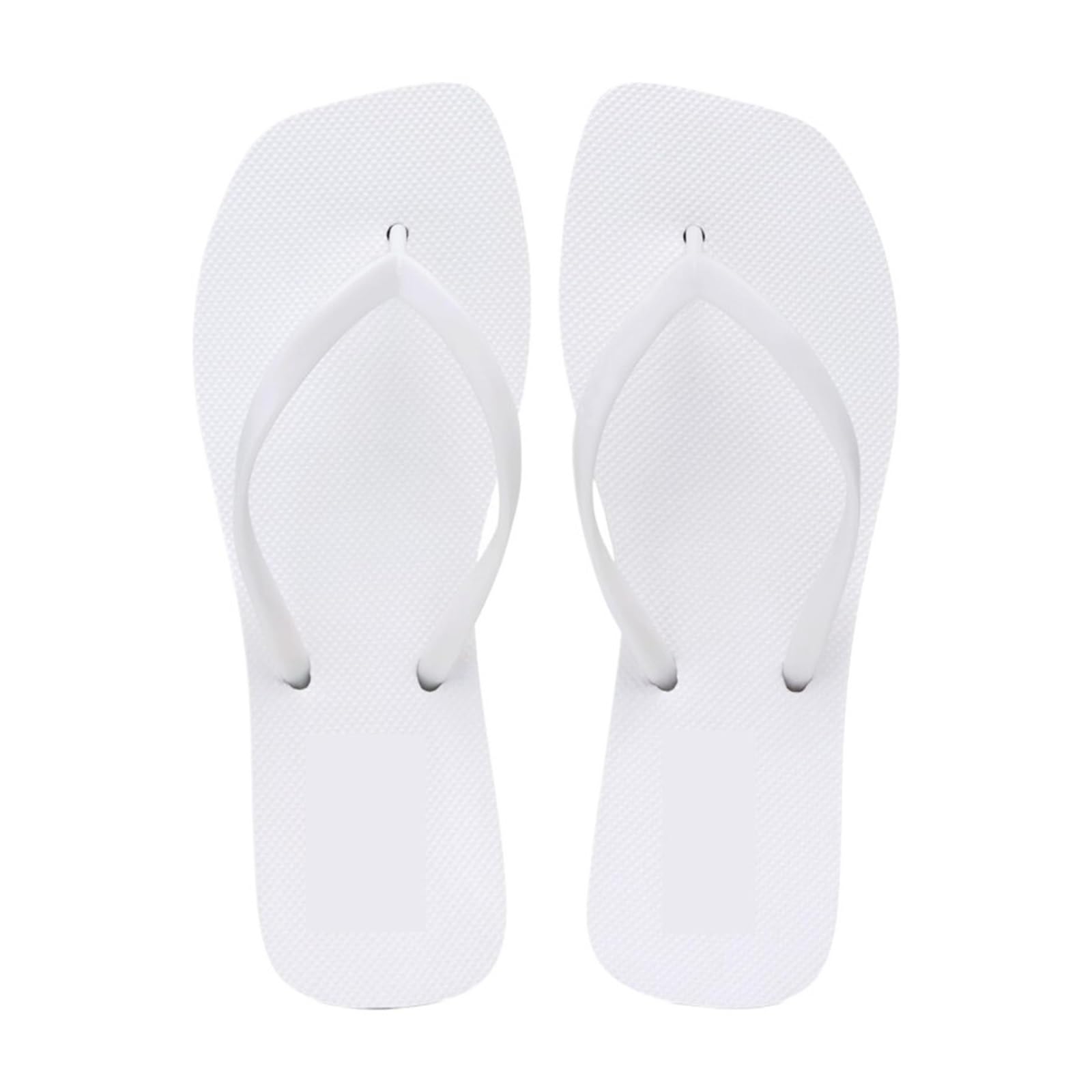Chanclas de goma for mujer Sandalias playa con punta cuadrada Zapatillas interior