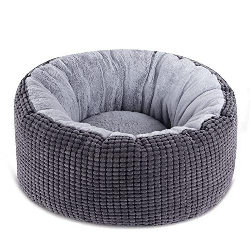 BVAGSS Cama para perros pequeños lavables, camas redondas para gatos de interior, cama redonda para mascotas para cachorros y gatitos con parte inferior antideslizante MW001,000 pulgadas Cover